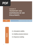 Dispersion of Air Pollutants: Lesson 3