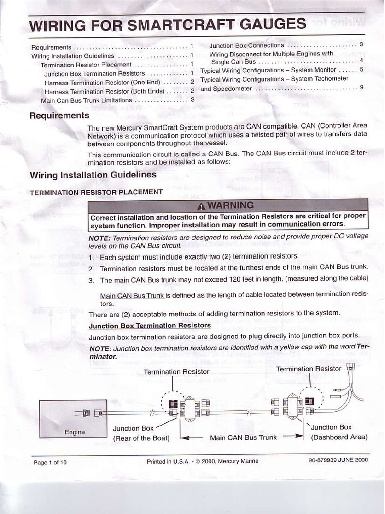 Wiring For Smartcraft Gauges: Bequlrements | PDF | Electromagnetism ...