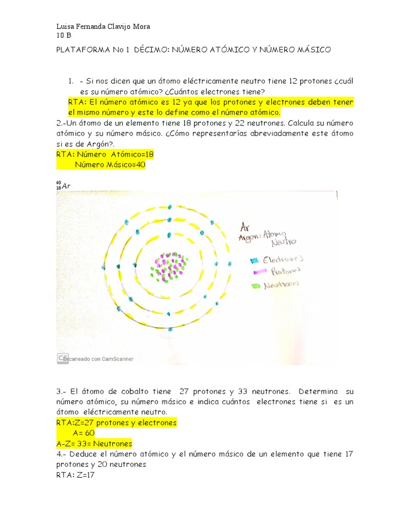 Quimica Atomos | PDF | Protón | Átomos