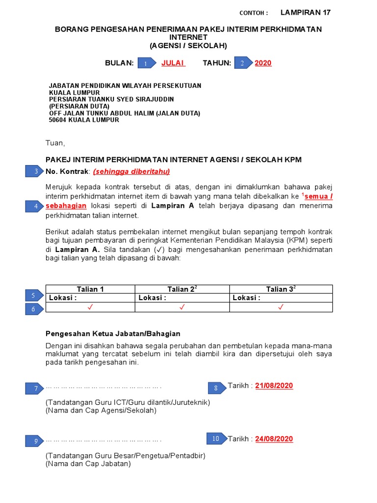 Contoh Lampiran 17 Pdf