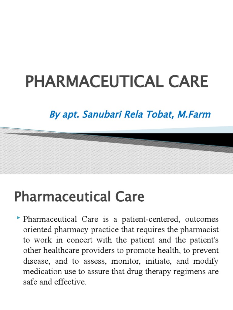 Optimizing Pharmaceutical Care Practices | PDF | Pharmacy | Health Care