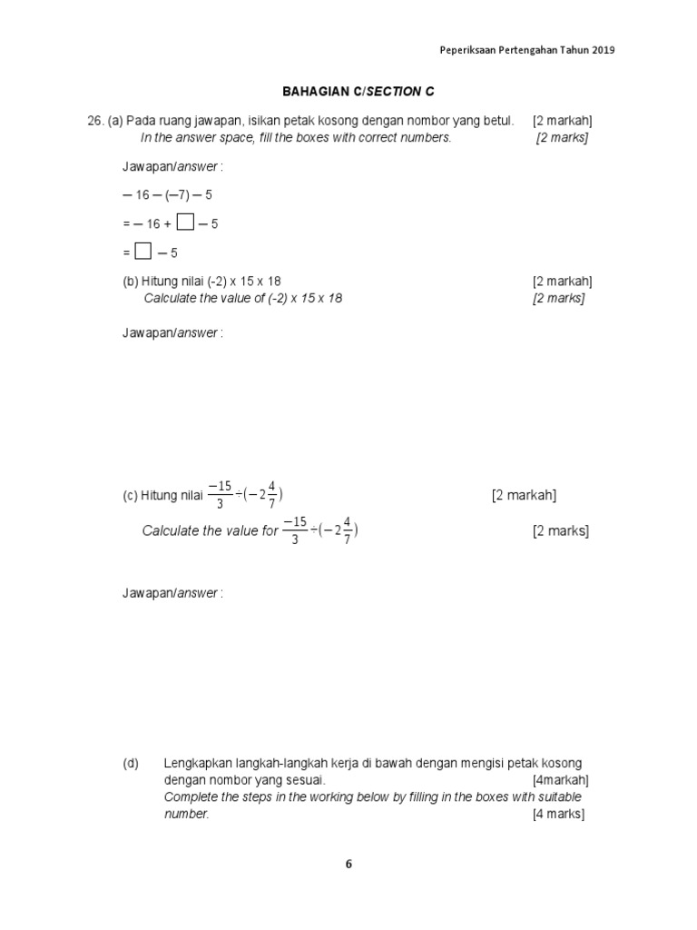 Matematik Tingkatan 1 Bahagian C Ppt 2019 Pdf