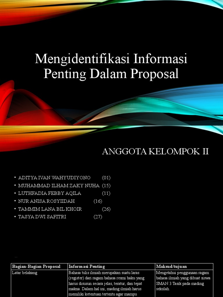 Mengidentifikasi Informasi Penting Dalam Proposal Pptx