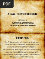 Ar343A - Filipino Architecture: Factors That Affected Filipino Architecture in Pre-Spanish Period