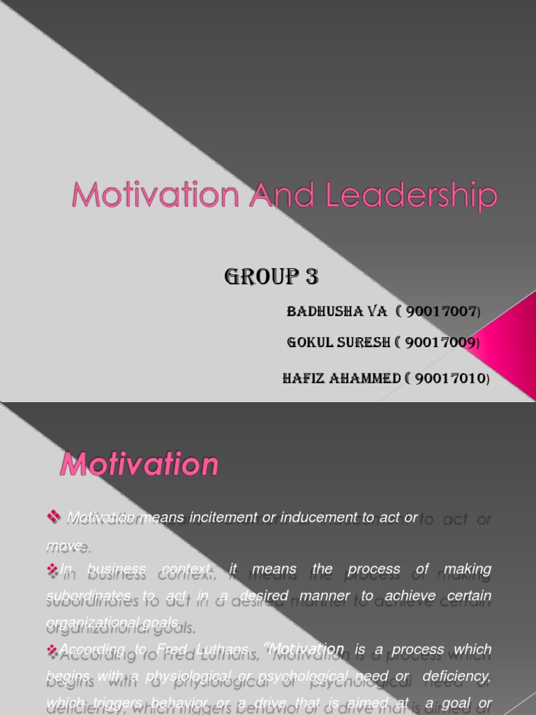 Motivation and Leadership Theories | PDF | Motivation | Motivational