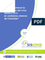 Cómo Disminuir La Transmisión Del Virus SARS-COV-2 en Contextos Urbanos de Colombia-SISCOVID 08-20