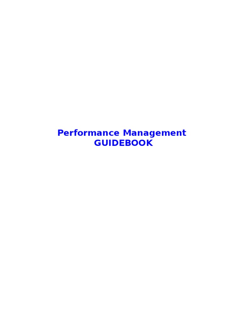 Performance Appraisal Guidebook - Policy | PDF