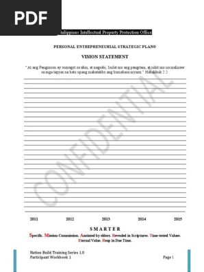 Personal Entreprenurial Strategic Plan