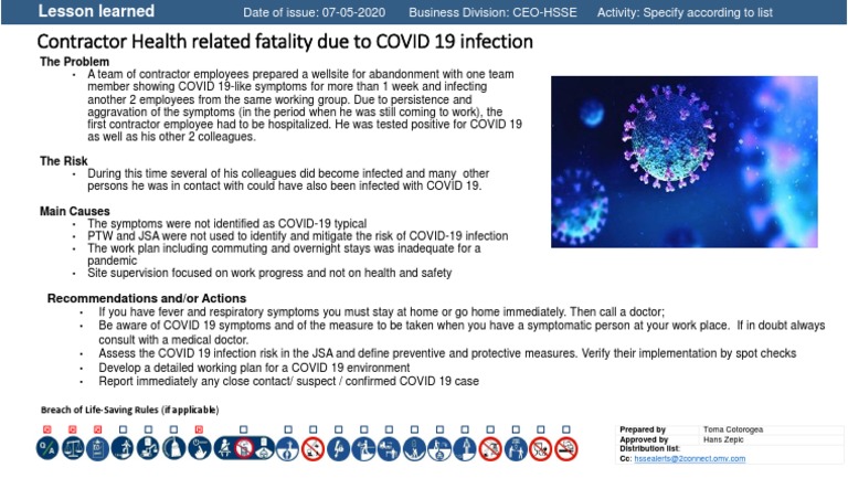 COVID 19 Lesson Learned - Final | PDF | Health Care | Epidemiology