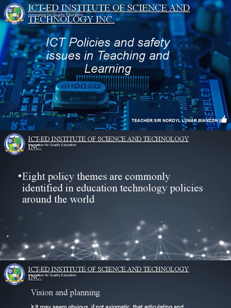 ICT Policies and Safety in Education | PDF | Educational Technology ...