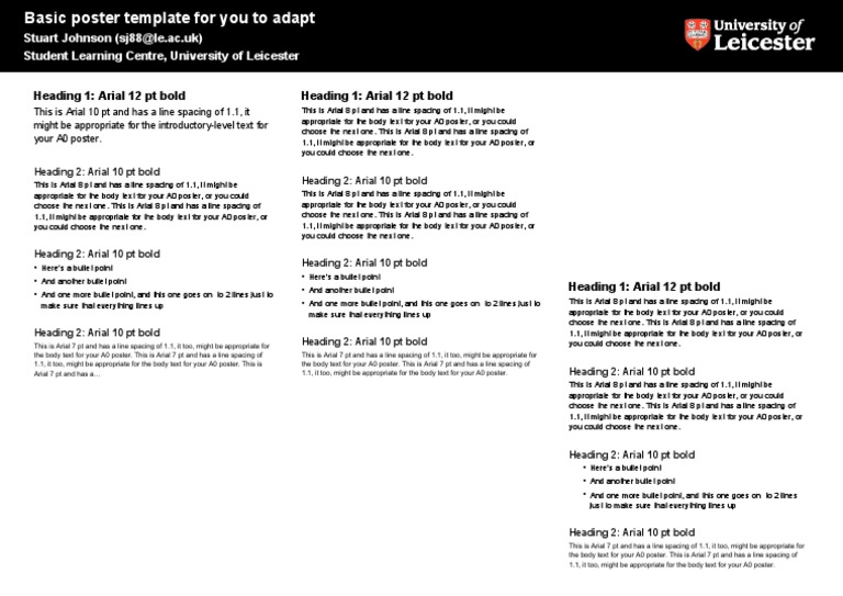 A0 Poster Template in Arial Fonts | PDF | Neo Grotesque Sans Serif ...