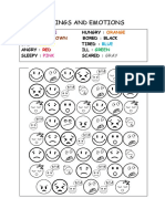 Feelings and Emotions: Happy: Hungry: Suprised: Bored: Black Sad: Tired: Angry: Ill: Sleepy: Scared