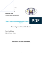 Name of Report:Controlling of Pyrolysis Reactor in Production of Ethylene