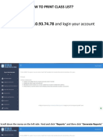 How To Print Class List?: Go To http://110.93.74.78 and Login Your Account