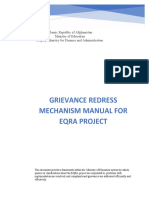 Grievance Redress Mechanism Manual For Eqra Project