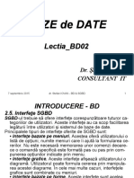 Baze de Baze de Date Date: Lectia - BD02 Lectia - BD02