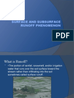 Surface and Subsurface Runoff Phenomenon