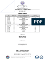 Grade 1 Class Schedules