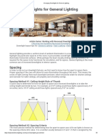 Arranging Downlights For General Lighting PDF