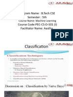Program Name: B.Tech CSE Semester: 5th Course Code:PEC-CS-D-501 (I) Facilitator Name: Aastha