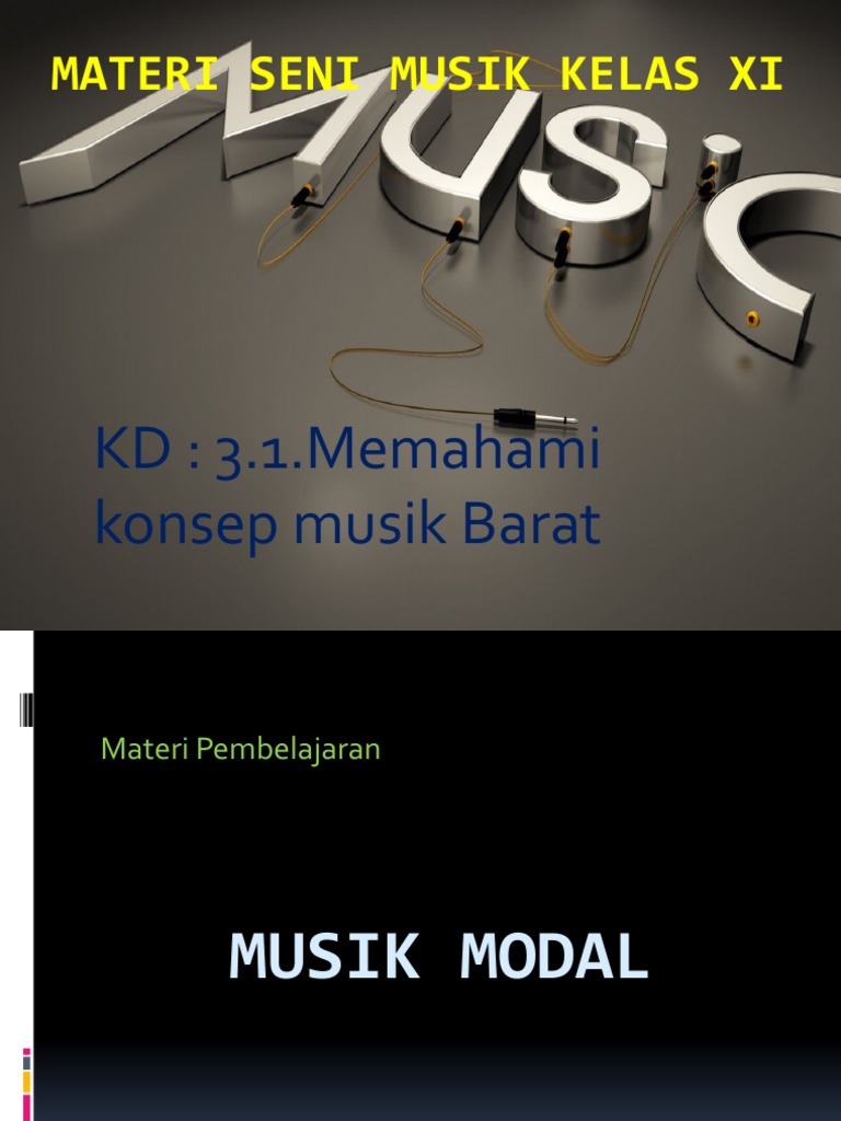 Karakteristik dan Tangga Nada Musik Modal | PDF | Seni