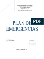 Trabajo de Plan de Emergencia