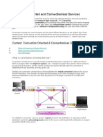 Connection Oriented and Connectionless Services