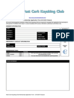 Membership Application Form 2013/2014 Season