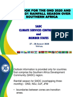 SADC Regional Outlook For The 2020 - 2021 Season