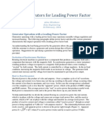 Sizing Generators for Leading Power Factor Operation