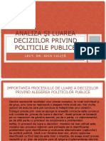 ANALIZA SI LUAREA DECIZIILOR PRIVIND POLITICILE PUBLICE c5online