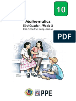 Mathematics: First Quarter - Week 3