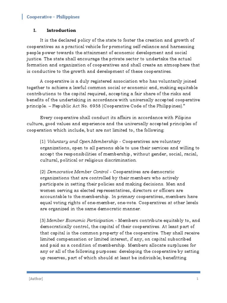 Understanding Cooperatives in the Philippines | PDF | Cooperative ...