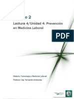 Lectura 4 - Unidad 4 - Prevención en Medicina Laboral PDF