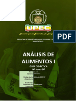 Guía Didáctica Análisis de Alimentos I PDF