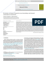 Article in Press: No Money, No Honey? Financial Versus Knowledge and Demand Constraints On Innovation