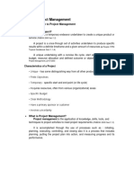Topic 1 Introduction To Project Management PDF