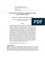 A Model Study of Micropile Group Efficiency Under Axial Loading Condition PDF