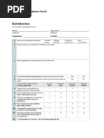 Exit Interview