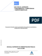 Guía para El Aspirante Presentación de Pruebas de Conocimientos y Competencias Comportamentales PDF