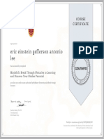 Coursera Mindshift Certifiate PDF