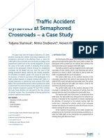 Analysis of Traffic Accident Dynamics at Semaphored Crossroads - A Case Study