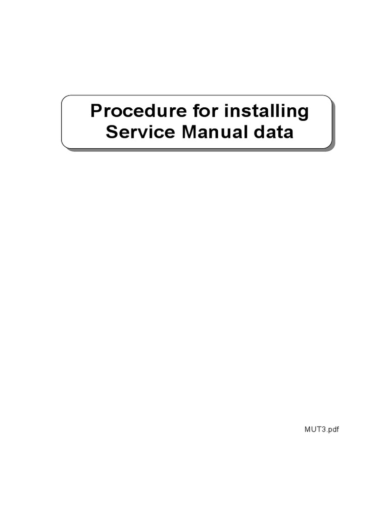 Service Manual Data Installation Guide | PDF | Microsoft Windows ...
