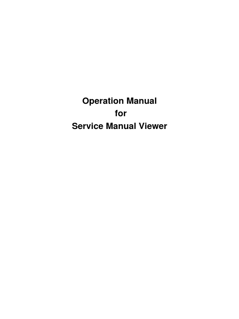 Operation Manual For Service Manual Viewer | PDF | Button (Computing ...