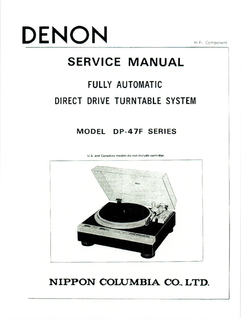 Denon DP 47F 15 Servicemanual English PDF | PDF