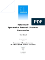 Horizontally Symmetrical Research Ultrasonic Anemometer: User Manual