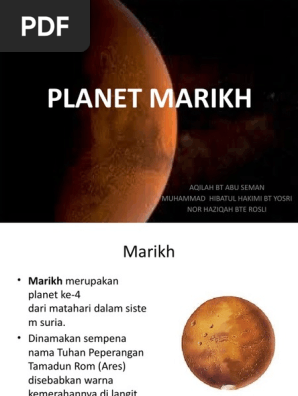 Planet Marikh Pdf