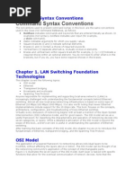 Command Syntax for Switch