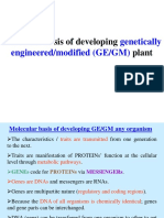 Genetically Engineered/modified (GE/GM) : Molecular Basis of Developing Plant