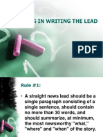 Writing The Lead